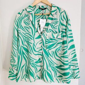 Zara Zebra Pajama Shirt